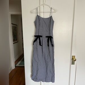 *NWT* DAMSON MADDER PERSEPHONE MIDI DRESS IN BLACK GINGHAM